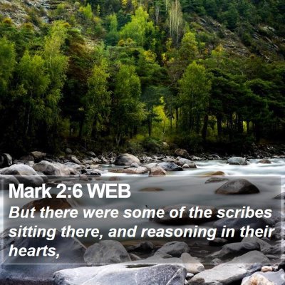 Mark 2:6 WEB Bible Verse Image