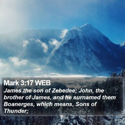 Mark 3:17 WEB Bible Verse Image