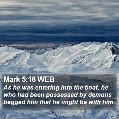 Mark 5:18 WEB Bible Verse Image