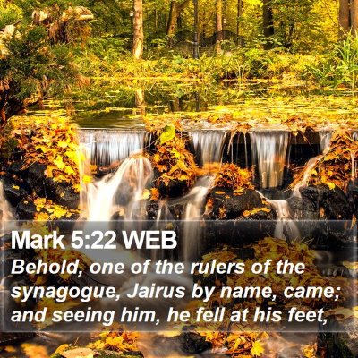 Mark 5:22 WEB Bible Verse Image