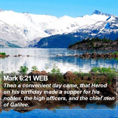 Mark 6:21 WEB Bible Verse Image