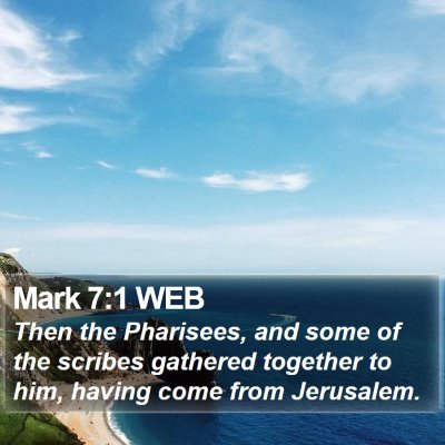 Mark 7:1 WEB Bible Verse Image