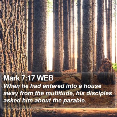 Mark 7:17 WEB Bible Verse Image