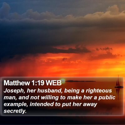 Matthew 1:19 WEB Bible Verse Image