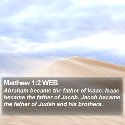 Matthew 1:2 WEB Bible Verse Image
