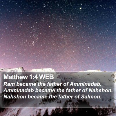 Matthew 1:4 WEB Bible Verse Image