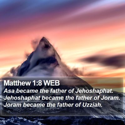 Matthew 1:8 WEB Bible Verse Image