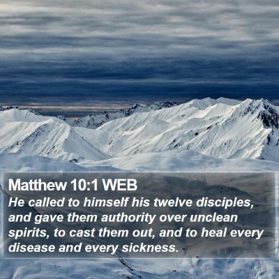 Matthew 10:1 WEB Bible Verse Image