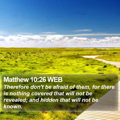 Matthew 10:26 WEB Bible Verse Image