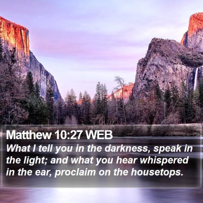 Matthew 10:27 WEB Bible Verse Image