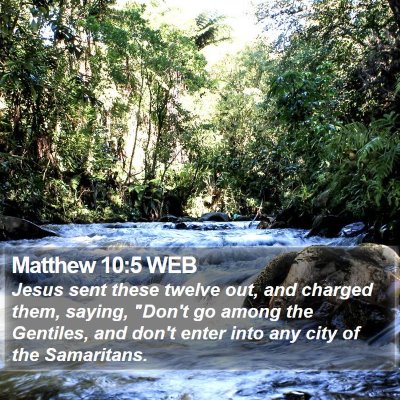 Matthew 10:5 WEB Bible Verse Image