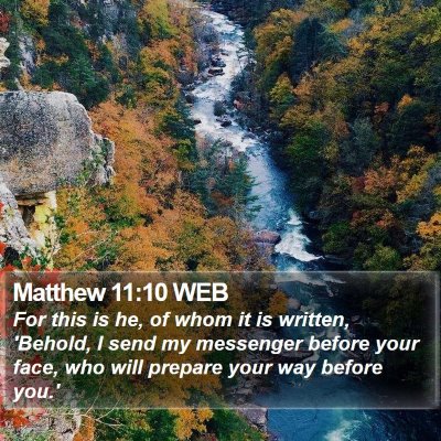 Matthew 11:10 WEB Bible Verse Image