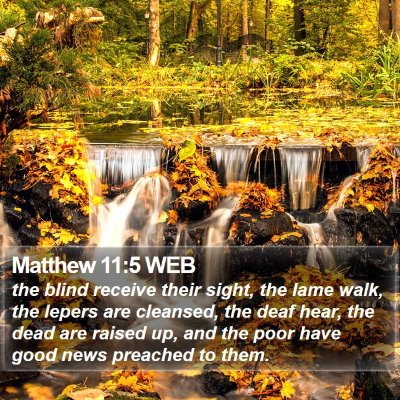 Matthew 11:5 WEB Bible Verse Image