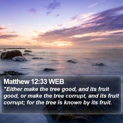 Matthew 12:33 WEB Bible Verse Image