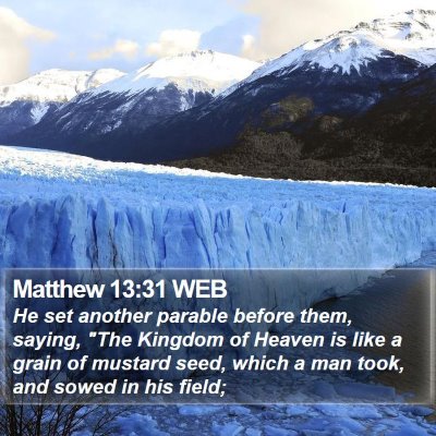Matthew 13:31 WEB Bible Verse Image