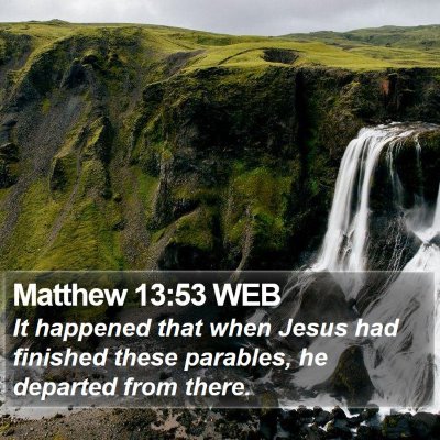 Matthew 13:53 WEB Bible Verse Image