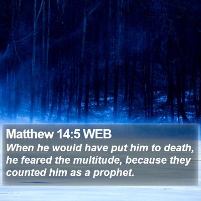 Matthew 14:5 WEB Bible Verse Image