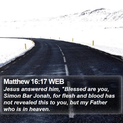Matthew 16:17 WEB Bible Verse Image