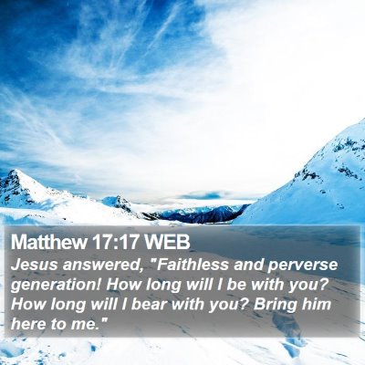 Matthew 17:17 WEB Bible Verse Image