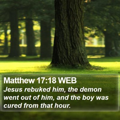 Matthew 17:18 WEB Bible Verse Image