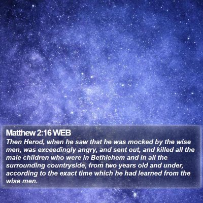 Matthew 2:16 WEB Bible Verse Image