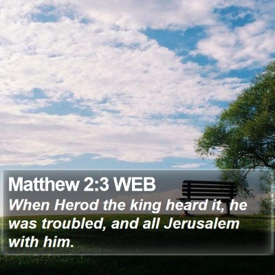 Matthew 2:3 WEB Bible Verse Image