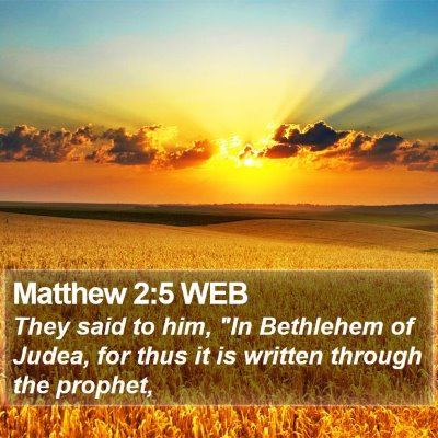 Matthew 2:5 WEB Bible Verse Image