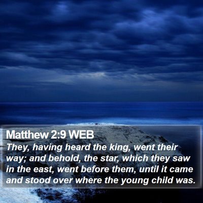 Matthew 2:9 WEB Bible Verse Image