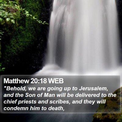 Matthew 20:18 WEB Bible Verse Image