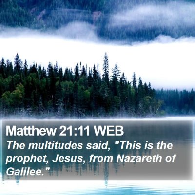 Matthew 21:11 WEB Bible Verse Image