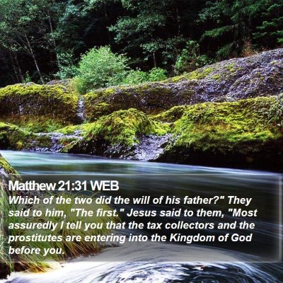Matthew 21:31 WEB Bible Verse Image