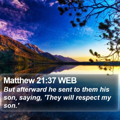 Matthew 21:37 WEB Bible Verse Image