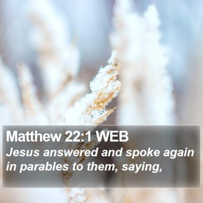 Matthew 22:1 WEB Bible Verse Image