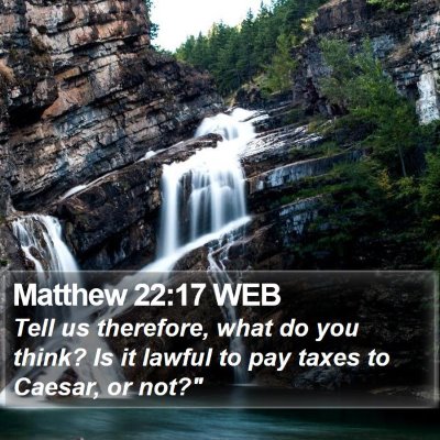 Matthew 22:17 WEB Bible Verse Image