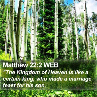 Matthew 22:2 WEB Bible Verse Image