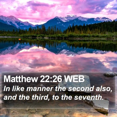 Matthew 22:26 WEB Bible Verse Image
