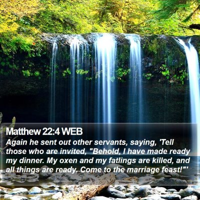 Matthew 22:4 WEB Bible Verse Image