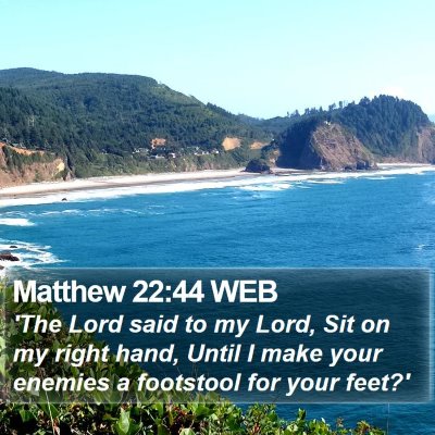Matthew 22:44 WEB Bible Verse Image