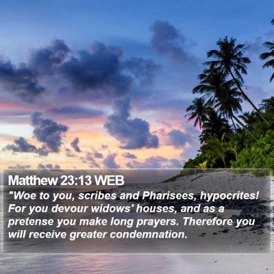 Matthew 23:13 WEB Bible Verse Image