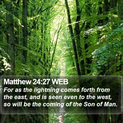 Matthew 24:27 WEB Bible Verse Image
