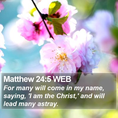 Matthew 24:5 WEB Bible Verse Image