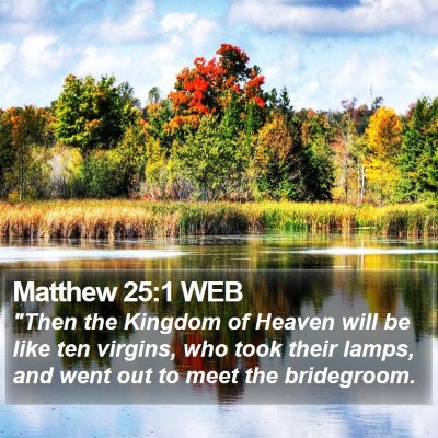 Matthew 25:1 WEB Bible Verse Image