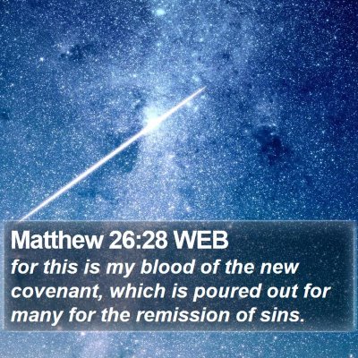 Matthew 26:28 WEB Bible Verse Image