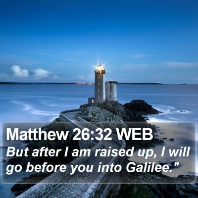 Matthew 26:32 WEB Bible Verse Image