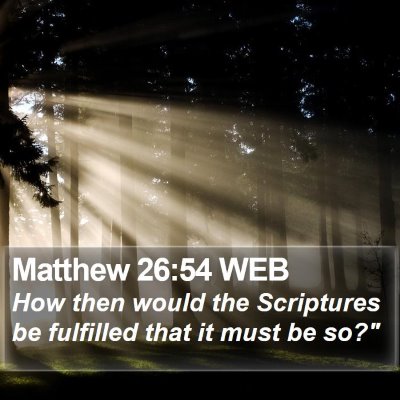 Matthew 26:54 WEB Bible Verse Image