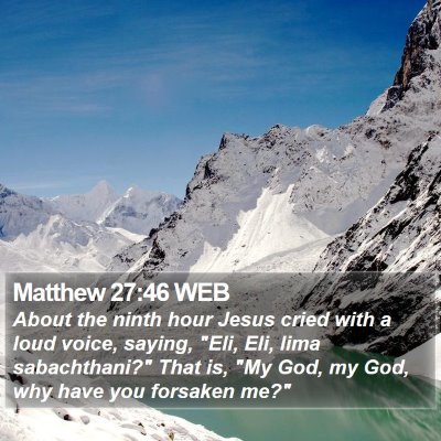 Matthew 27:46 WEB Bible Verse Image