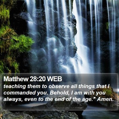 Matthew 28:20 WEB Bible Verse Image