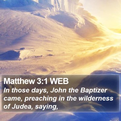 Matthew 3:1 WEB Bible Verse Image