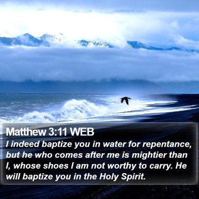 Matthew 3:11 WEB Bible Verse Image