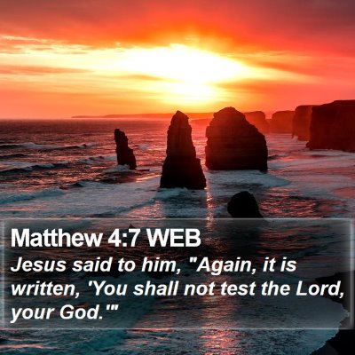 Matthew 4:7 WEB Bible Verse Image